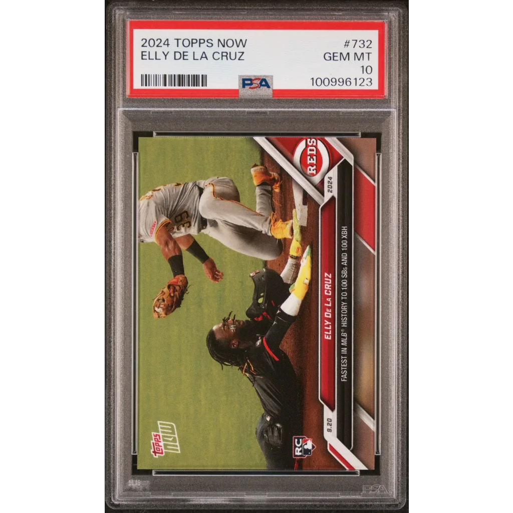 Graded 2024 Topps Now Elly De La Cruz #732 Rookie RC PSA 10 Gem Mint Card