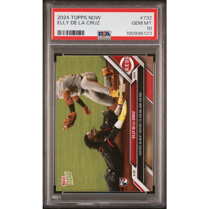 Graded 2024 Topps Now Elly De La Cruz #732 Rookie RC PSA 10 Gem Mint Card