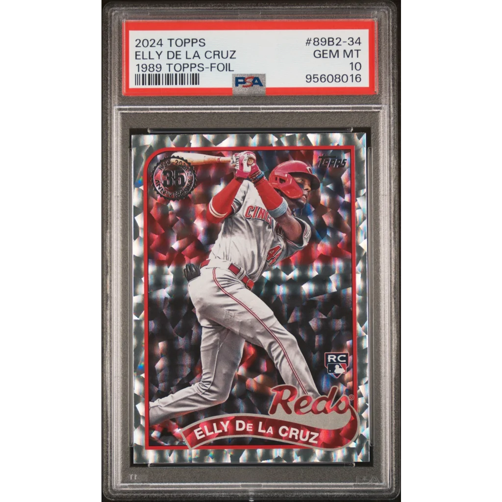 PSA 10 Gem Mint 2019 Topps Foil Elly De La Cruz Reds Rookie Card in Slab