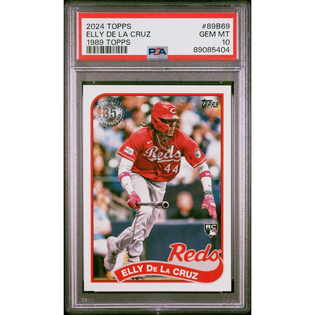 Graded 2024 Topps Elly De La Cruz #89B69 1989 Topps Rookie RC Baseball Card PSA 10 Gem Mint | Hall of Fame Sports Memorabilia | vintageantiquesgifts.com