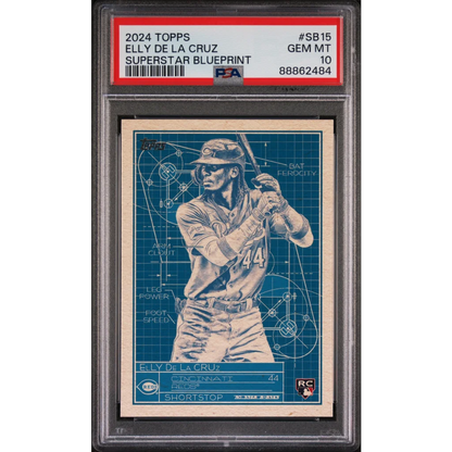 Graded 2024 Topps Elly De La Cruz #SB15 Superstar Blueprint Rookie RC Baseball Card PSA 10 Gem Mint | Hall of Fame Sports Memorabilia | vintageantiquesgifts.com