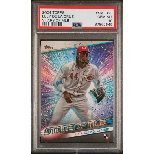PSA graded gem mint Elly De La Cruz Stars of MLB baseball card showcasing topps Elly collectible