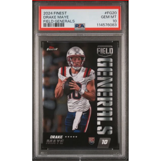 Graded 2024 Topps Finest Drake Maye #FG20 Field Generals Rookie RC Football Card PSA 10 Gem Mint | Hall of Fame Sports Memorabilia | vintageantiquesgifts.com