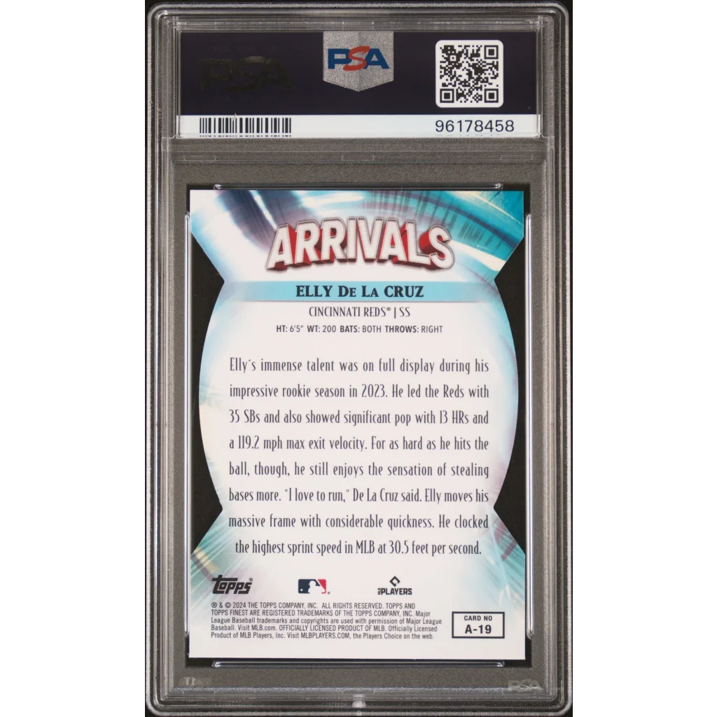 Graded Elly De La Cruz Baseball Card PSA 10 Gem Mint Perfection for collectors