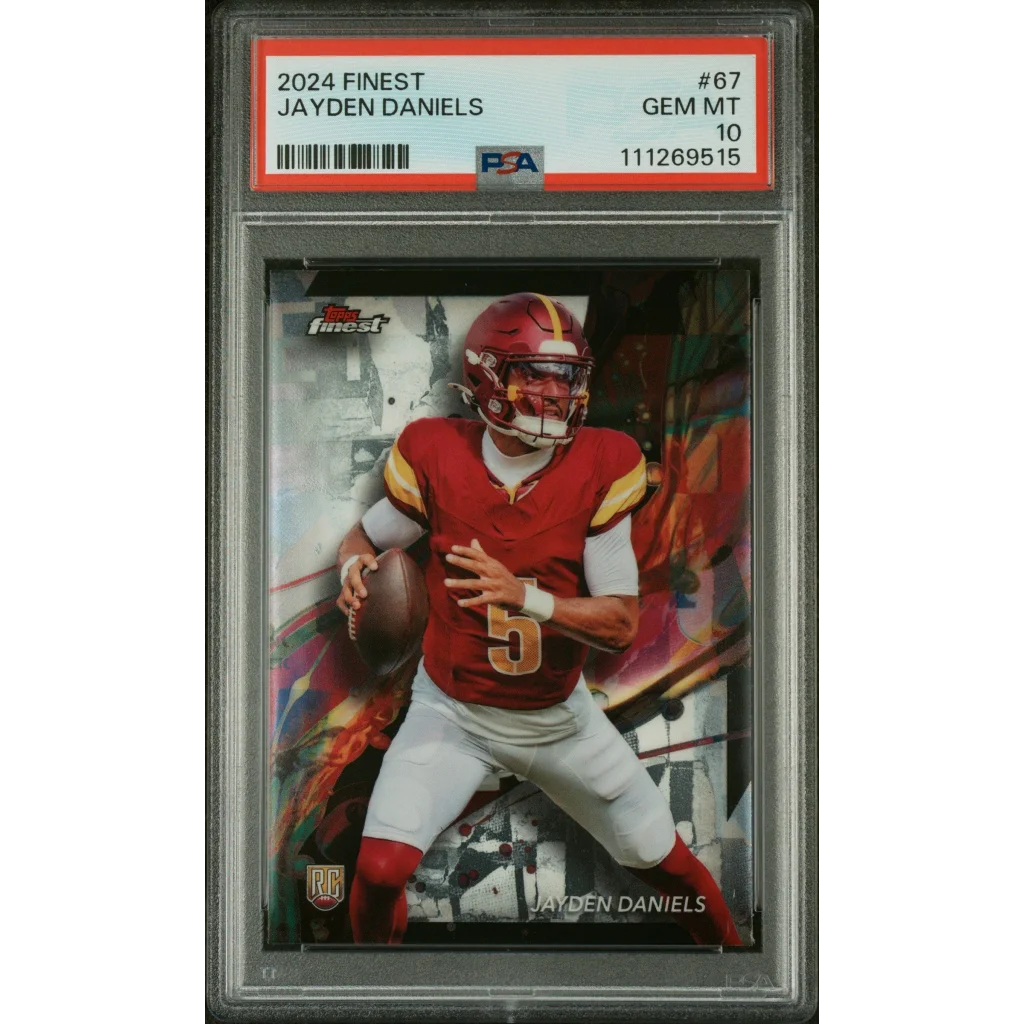 Graded 2024 Topps Finest Jayden Daniels #67 Rookie RC Football Card PSA 10 Gem Mint | Hall of Fame Sports Memorabilia | vintageantiquesgifts.com