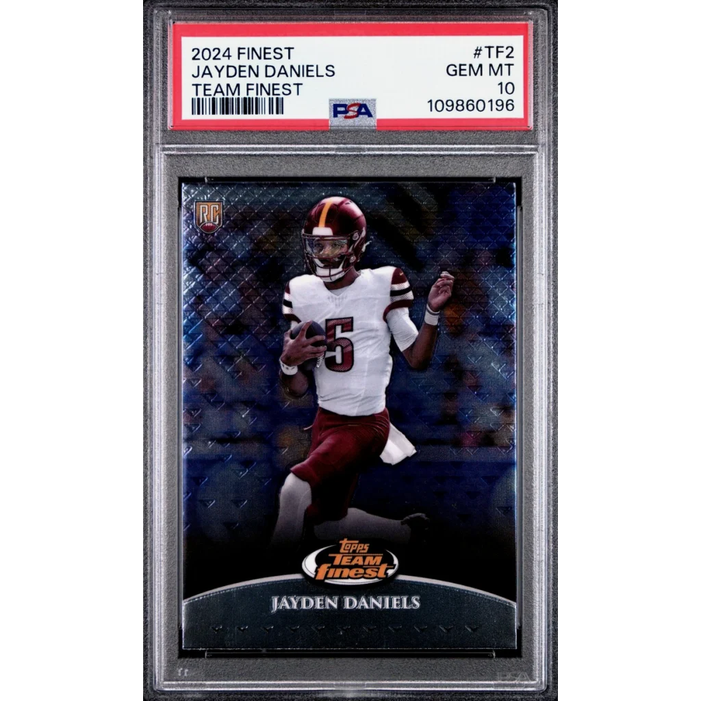 Graded PSA 10 Gem Mint 2024 Topps Finest Jayden Daniels #TF2 RC Football Card