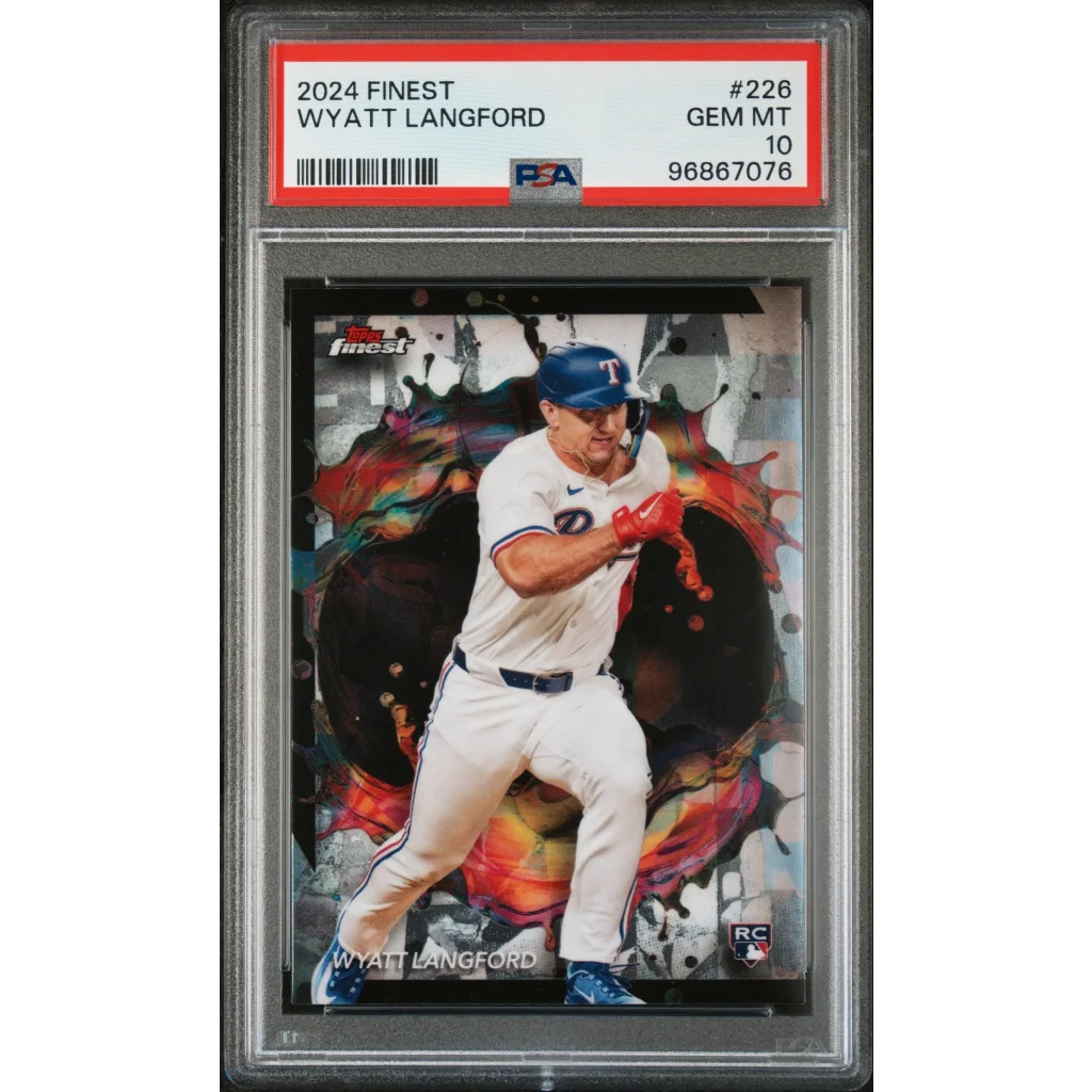 Graded 2024 Topps Finest Wyatt Langford #226 Rookie RC Baseball Card PSA 10 Gem Mint | Hall of Fame Sports Memorabilia | vintageantiquesgifts.com