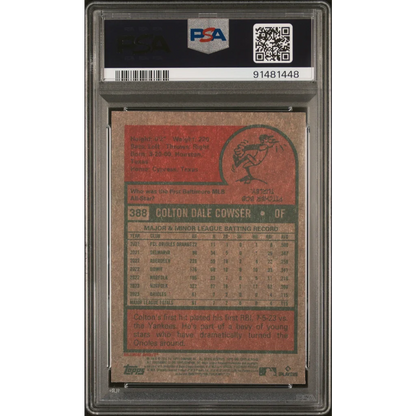 Graded PSA 10 2024 Topps Heritage Colton Cowser Chrome Rookie Card