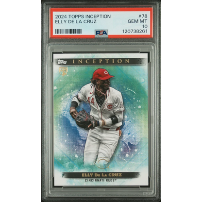Graded PSA 10 2024 Topps Inception Elly De La Cruz #78 Reds RC
