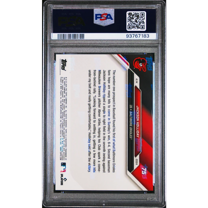 Graded 2024 Topps Now Jackson Holliday #75 1st Career Hit Rookie RC Baseball Card PSA 10 Gem Mint | PSA 10 Gem Mint Graded Rookie Card | vintageantiquesgifts.com