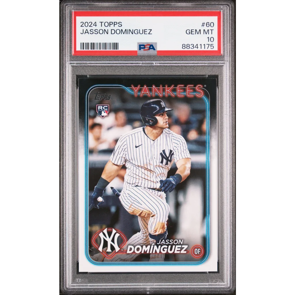 Graded 2024 Topps Jasson Dominguez #60 Rookie RC Baseball Card PSA 10 Gem Mint | Hall of Fame Sports Memorabilia | vintageantiquesgifts.com