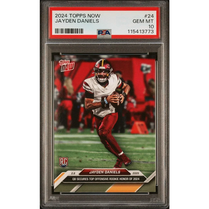 Graded 2024 Topps Now Jayden Daniels #24 Rookie RC PSA 10 Gem Mint