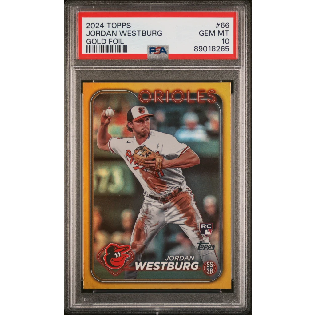 Graded PSA 10 2024 Topps Gold Foil Jordan Westburg #66 Rookie Card