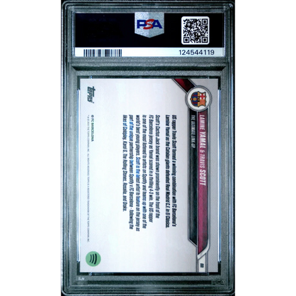 Graded 2024 Topps Now Lamine Yamal/Travis Scott FC Barcelona PSA 10 Card