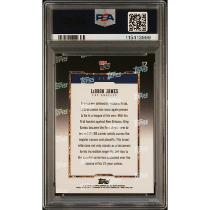 Graded PSA 10 2024 Topps Now LeBron James #12 Basketball Card