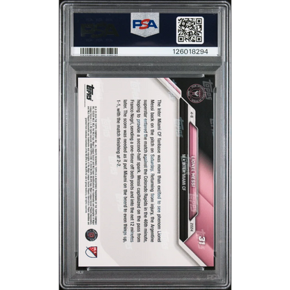 Graded PSA 10 2024 Topps Now MLS Lionel Messi #31 soccer card in slab