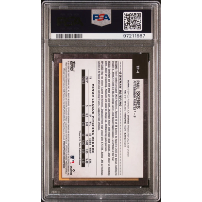 Graded Paul Skenes 2024 Topps NSCC Silver Pack Prospects baseball card