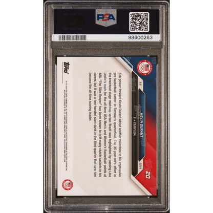 PSA Graded Kevin Durant Team USA Basketball Card from Topps displayed in Dunk Card Treasure