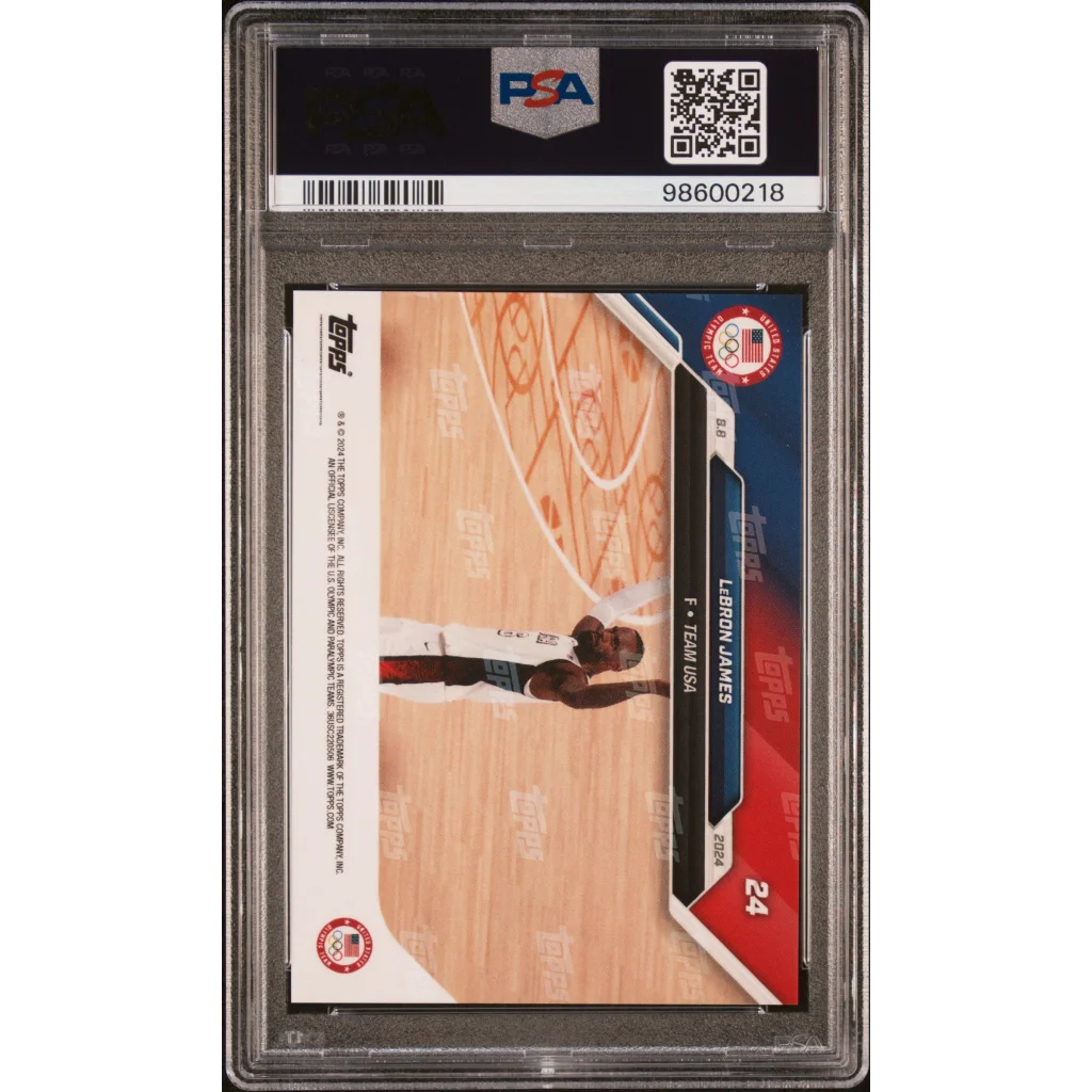 LeBron James Team USA 2024 Olympics basketball card in PSA slab for sale