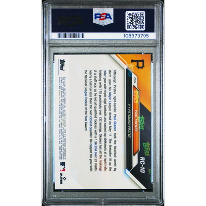 Graded 2024 Topps Now Paul Skenes #RC10 Rookie Cup Team Set Rookie RC Baseball Card PSA 10 Gem Mint | PSA 10 Gem Mint Graded Rookie Card | vintageantiquesgifts.com