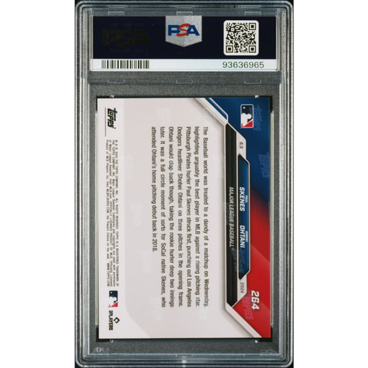 PSA 10 Graded 2024 Topps Now Paul Skenes #264 Baseball Card in Slab