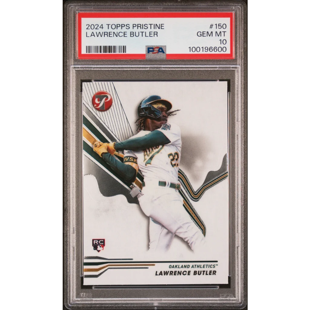 PSA graded 2024 Topps Pristine Lawrence Butler baseball card showing detailed front view