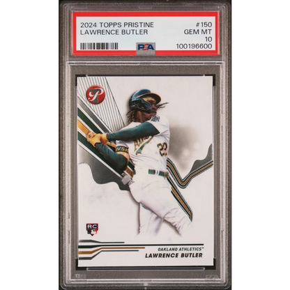PSA graded 2024 Topps Pristine Lawrence Butler baseball card showing detailed front view