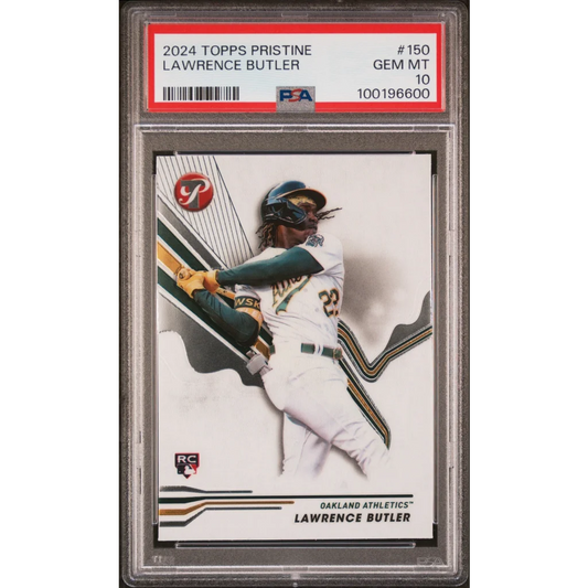 PSA graded 2024 Topps Pristine Lawrence Butler baseball card showing detailed front view