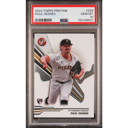 High-grade PSA 10 Paul Skenes 2024 Topps Pristine rookie card in slab