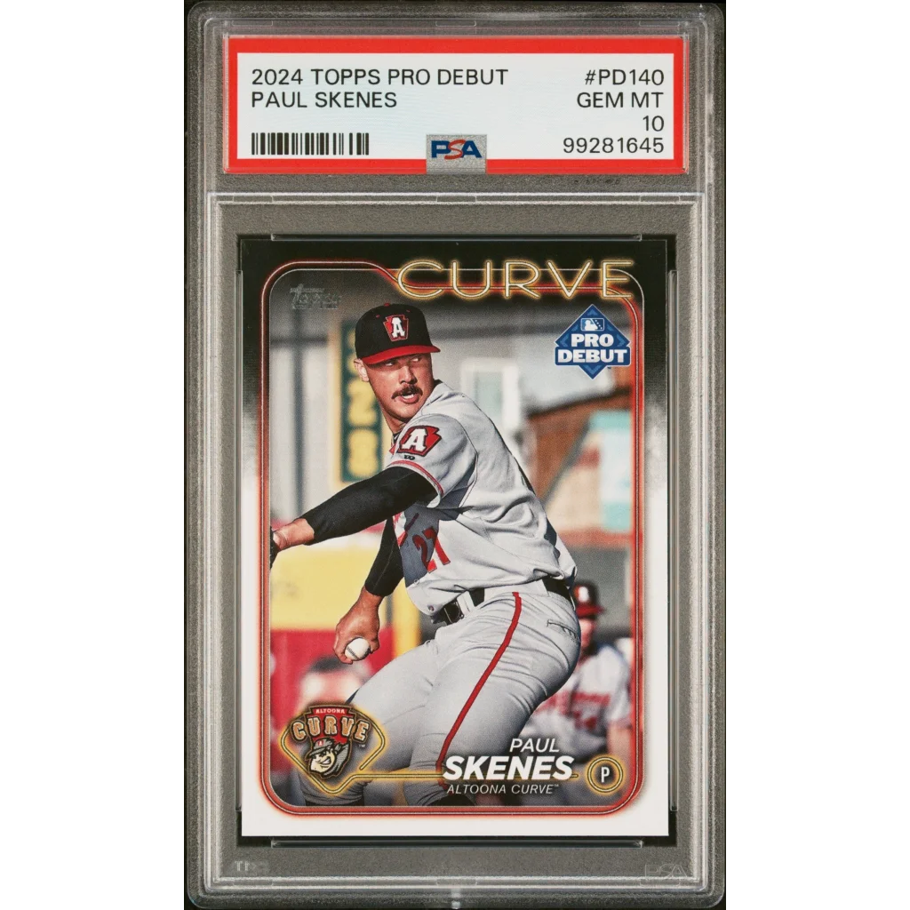 Graded 2024 Topps Pro Debut Paul Skenes #PD140 Rookie RC Baseball Card PSA 10 Gem Mint | Hall of Fame Sports Memorabilia | vintageantiquesgifts.com