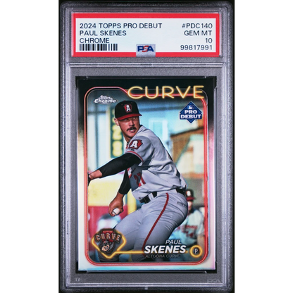 Graded 2024 Topps Chrome Paul Skenes Pro Debut PSA 10 Rookie Card