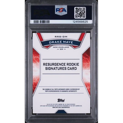 Graded 2024 Topps Resurgence Drake Maye #RRSDM /249 Aqua Surge Auto Rookie RC Football Card PSA 9 Mint | PSA 9 Mint Graded Rookie Card | vintageantiquesgifts.com