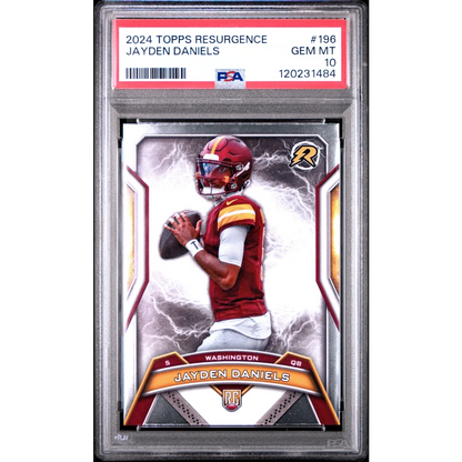 Graded 2024 Topps Resurgence Jayden Daniels #196 Rookie RC Football Card PSA 10 Gem Mint | Hall of Fame Sports Memorabilia | vintageantiquesgifts.com
