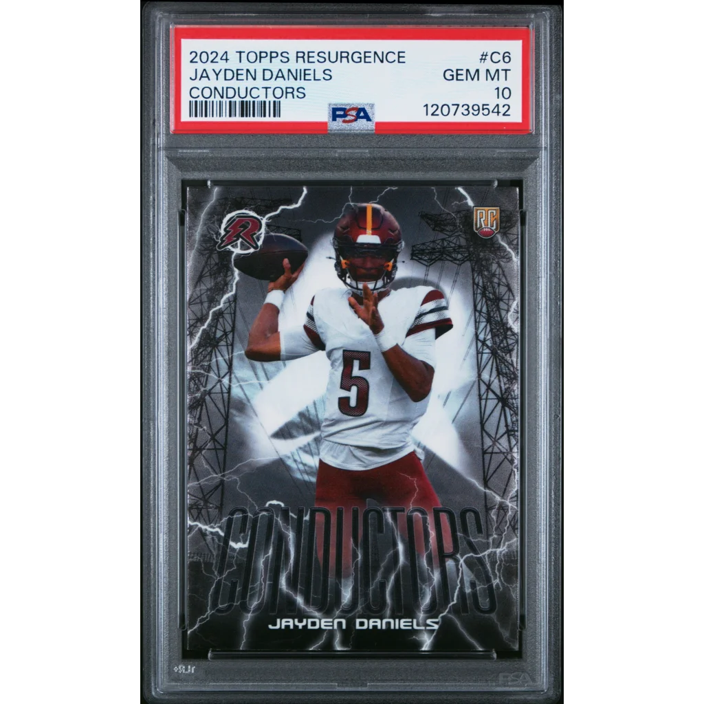 Graded 2024 Topps Resurgence Jayden Daniels #C6 Conductors Rookie RC Football Card PSA 10 Gem Mint | Hall of Fame Sports Memorabilia | vintageantiquesgifts.com