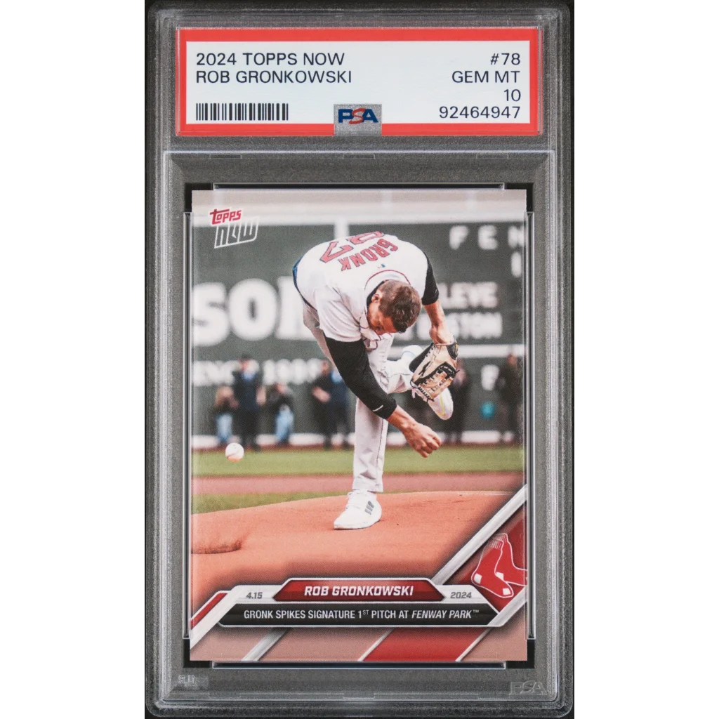 Rob Gronkowski 2024 Topps Now baseball card PSA GEM MT 10 graded collectible