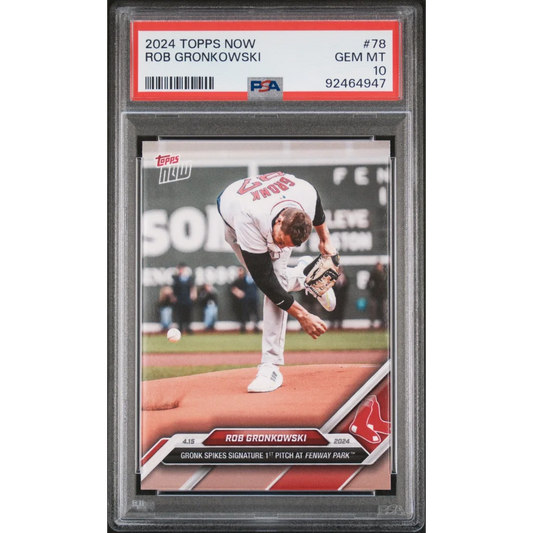 Rob Gronkowski 2024 Topps Now baseball card PSA GEM MT 10 graded collectible