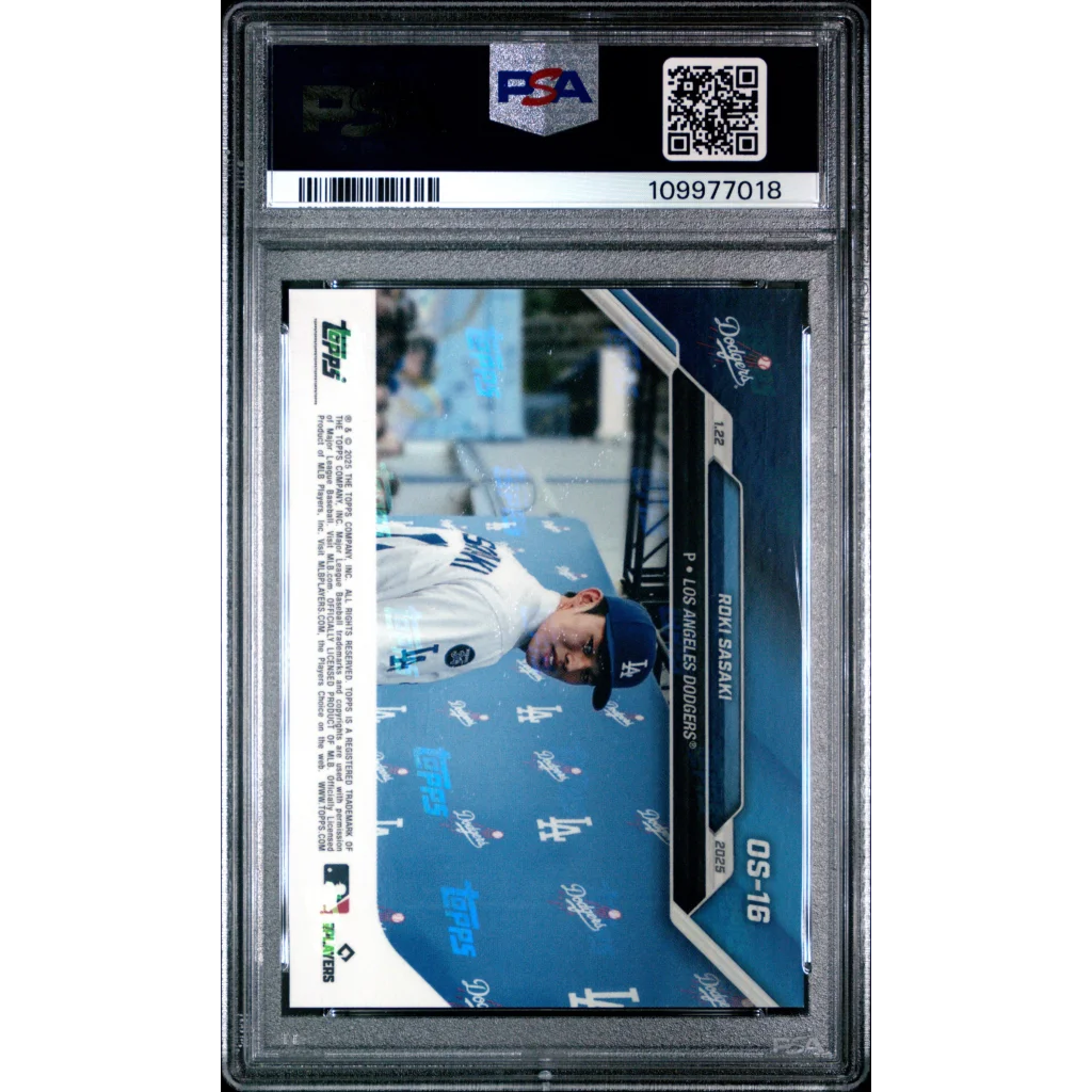 Graded 2024 Topps Now Roki Sasaki #OS16 Offseason Rookie RC Baseball Card PSA 10 Gem Mint | PSA 10 Gem Mint Graded Rookie Card | vintageantiquesgifts.com
