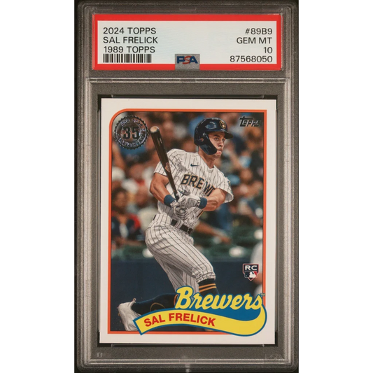 GEM MT 10 Sal Frelick 2024 Topps 1989 Design Baseball Card in PSA 10 holder