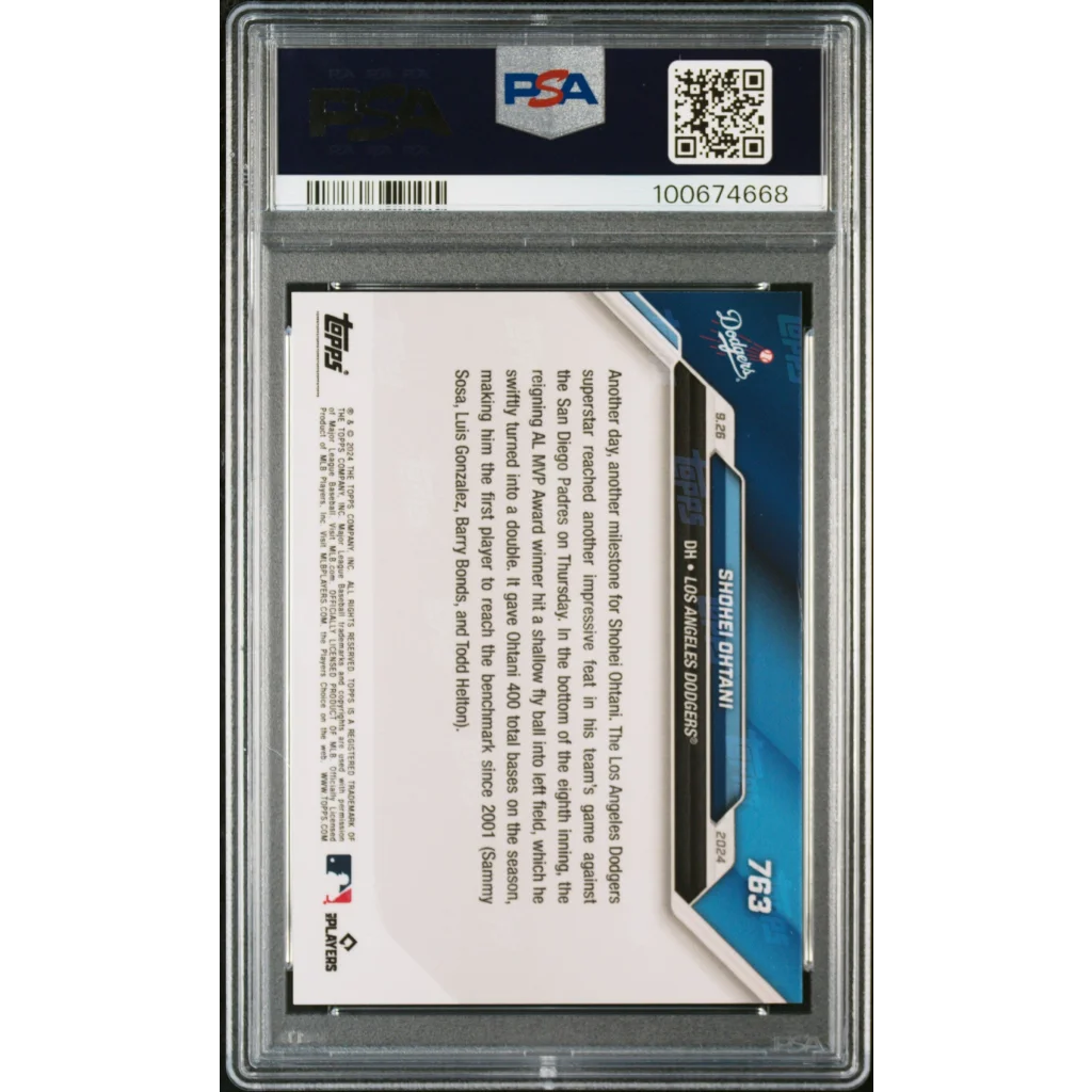 Graded PSA 10 2024 Topps Now Shohei Ohtani #763 blue white baseball card
