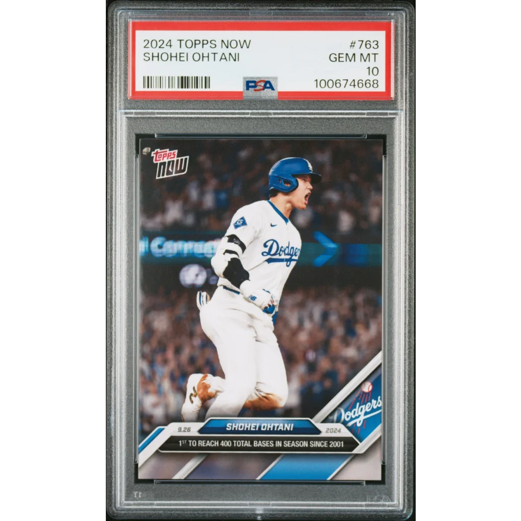 Graded PSA 10 Gem MT 2024 Topps Now Shohei Ohtani #763 Dodgers card