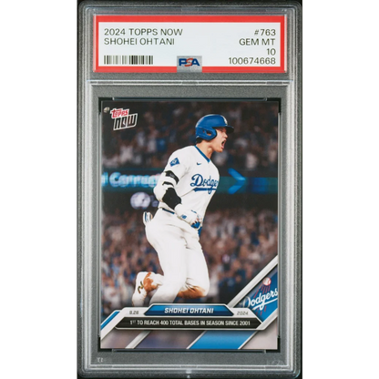 Graded PSA 10 Gem MT 2024 Topps Now Shohei Ohtani #763 Dodgers card