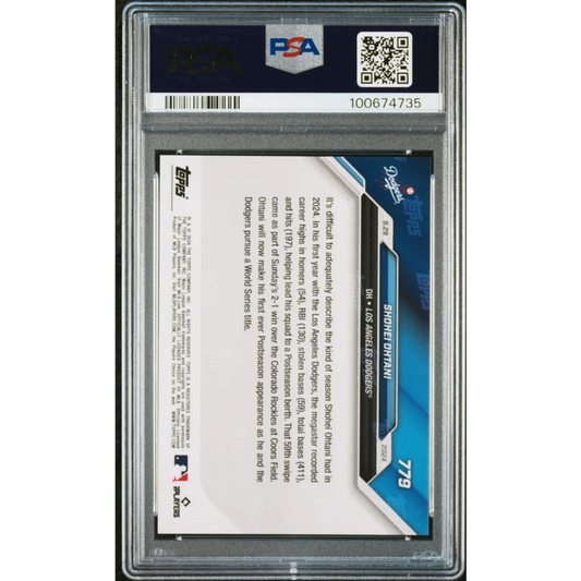 Graded 2024 Topps Now Shohei Ohtani #779 PSA 10 gem mint baseball card
