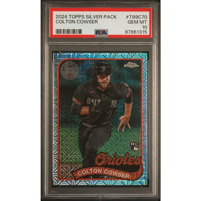 Graded 2024 Topps Silver Pack Colton Cowser #T89C70 Rookie RC Baseball Card PSA 10 Gem Mint | Hall of Fame Sports Memorabilia | vintageantiquesgifts.com