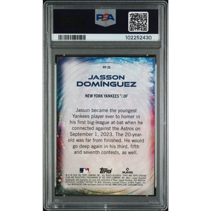 PSA 10 Graded 2024 Topps Stadium Club Jasson Dominguez Rookie Card