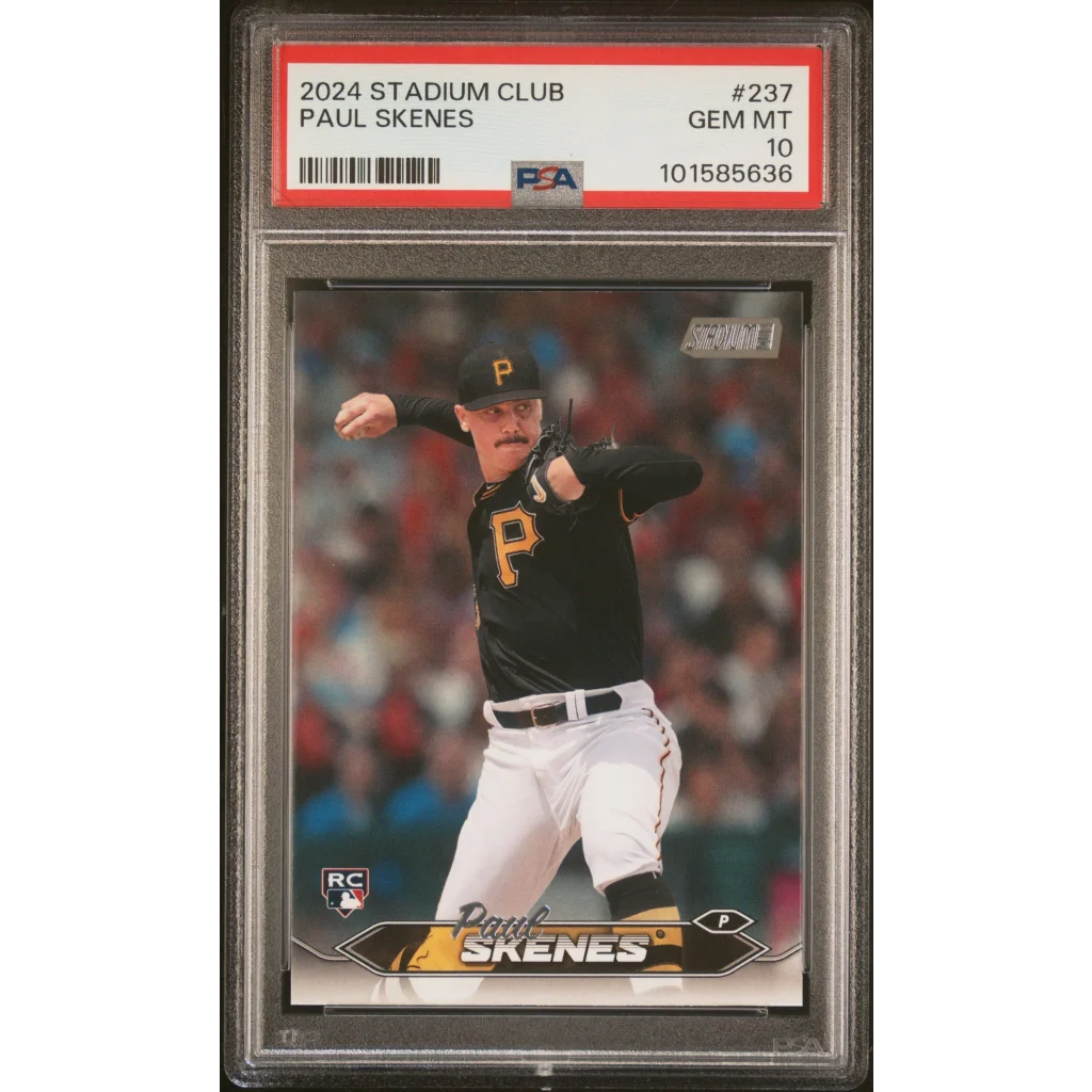 PSA graded 2024 Stadium Club Paul Skenes baseball card for collectors