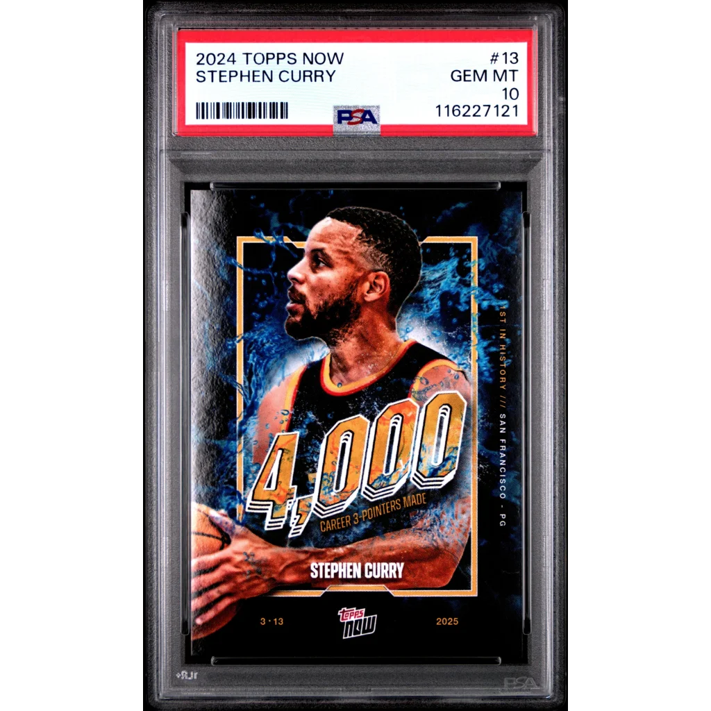 Graded 2024 Topps Now Steph Curry #13 Basketball Card PSA 10 Gem Mint