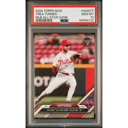 2024 Topps Now Trea Turner MLB All-Star Game baseball card PSA GEM MT 10