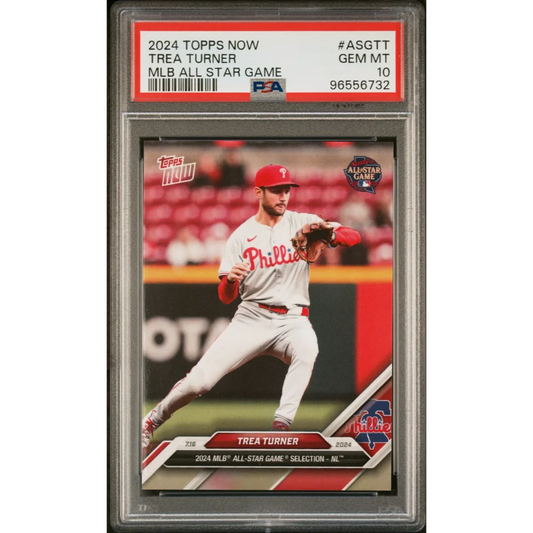 2024 Topps Now Trea Turner MLB All-Star Game baseball card PSA GEM MT 10