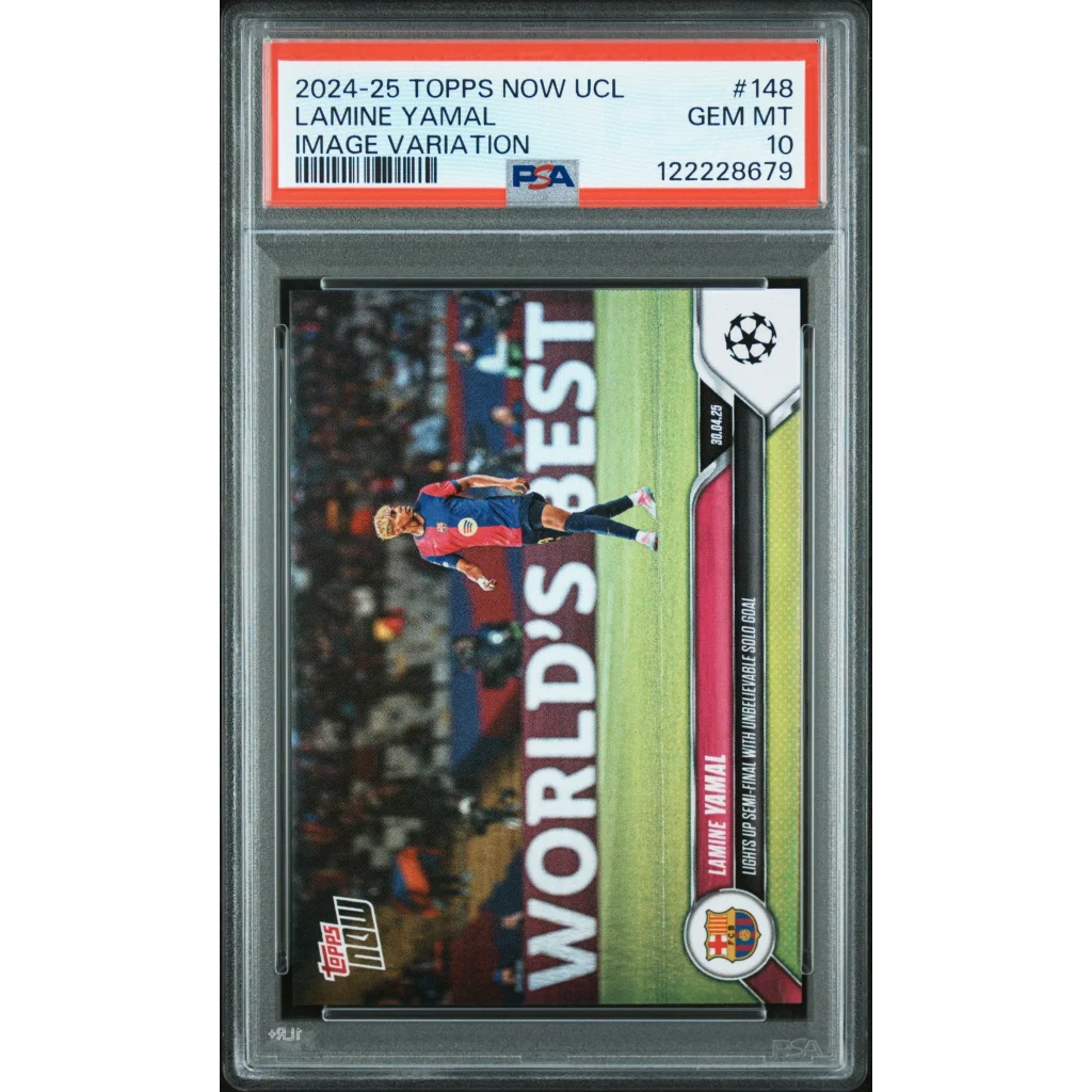 Graded 2024 Topps Now UCL Lamine Yamal #148 Image Variation Rookie RC Soccer Card PSA 10 Gem Mint | Hall of Fame Sports Memorabilia | vintageantiquesgifts.com