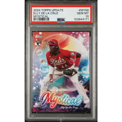 Graded 2024 Topps Update Elly De La Cruz #MYS6 Mystical Rookie RC Baseball Card PSA 10 Gem Mint | Hall of Fame Sports Memorabilia | vintageantiquesgifts.com